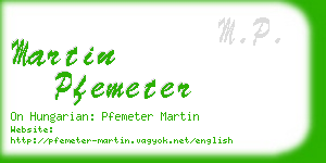 martin pfemeter business card